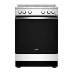 Cuisinière INDESIT 4 Feux à Gaz 60×60 avec Four à Gaz Gris