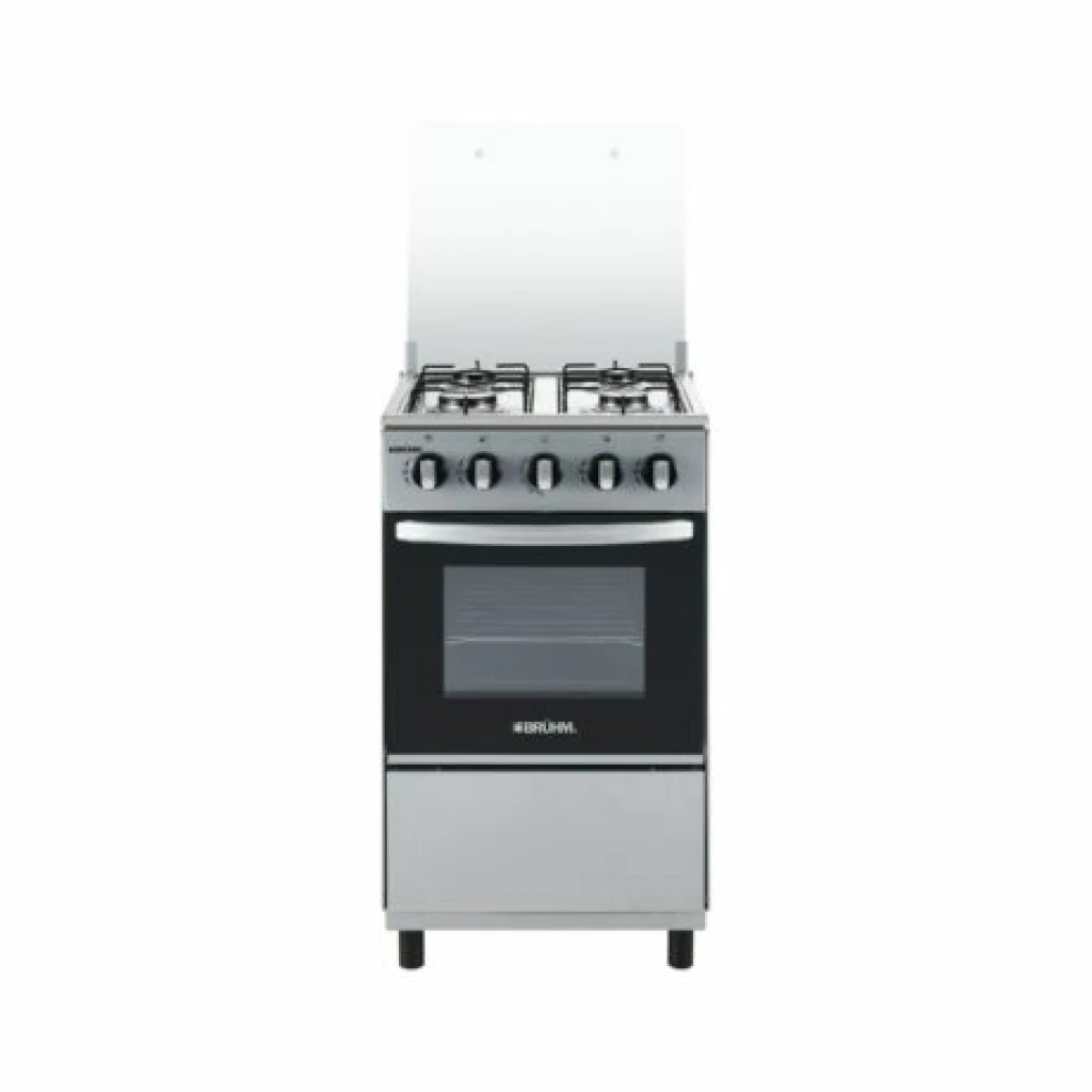 Cuisinière BRUHM 50×50 – 4 Feux Silver BGC-5540IF