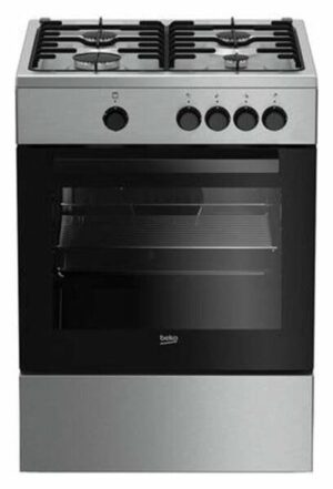 Cuisinière Beko 4 Feux dimension 60×60 semi inox