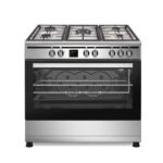 CUISINIERE ENDURO 90X60 PROFESSIONNELLE 90X60 A GAZ AVEC AFFICHAGE NUMERIQUE GRIS RGC90X60X