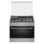 CUISINIERE HAIER 5FEUX 90X60 4F A GAZ + 1F ELECTRIQUE GRIS HCR6041EGS