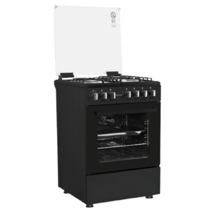 CUISINIERE ENDURO 4FEUX 6X60 A GAZ DOUBLE BOUTTON NOIR AFS6040GGBIT