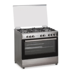CUISINIERE ENDURO 5FEUX A GAZ 90X60 + GRILL DOUBLE BOUTON NOIR AFS9050GGBSIT