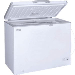 Congélateur Coffre Solstar horizontal une porte 350 Litres en vitrine