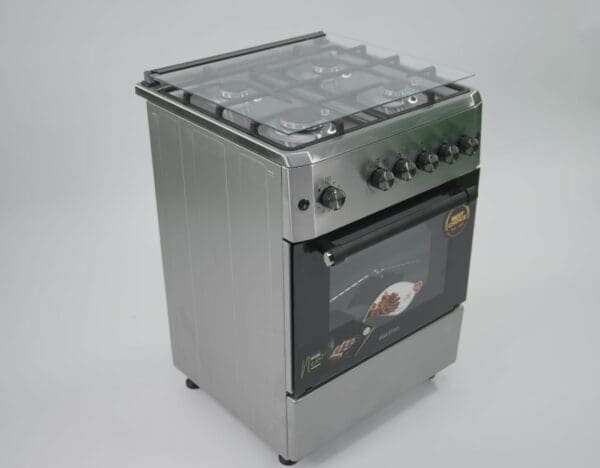 Cuisinière 4 feux Elactron dimension 60X60 inox full option