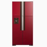 Réfrigérateur Hitachi Side By Side No Frost Rouge avec fontaine 586 L
