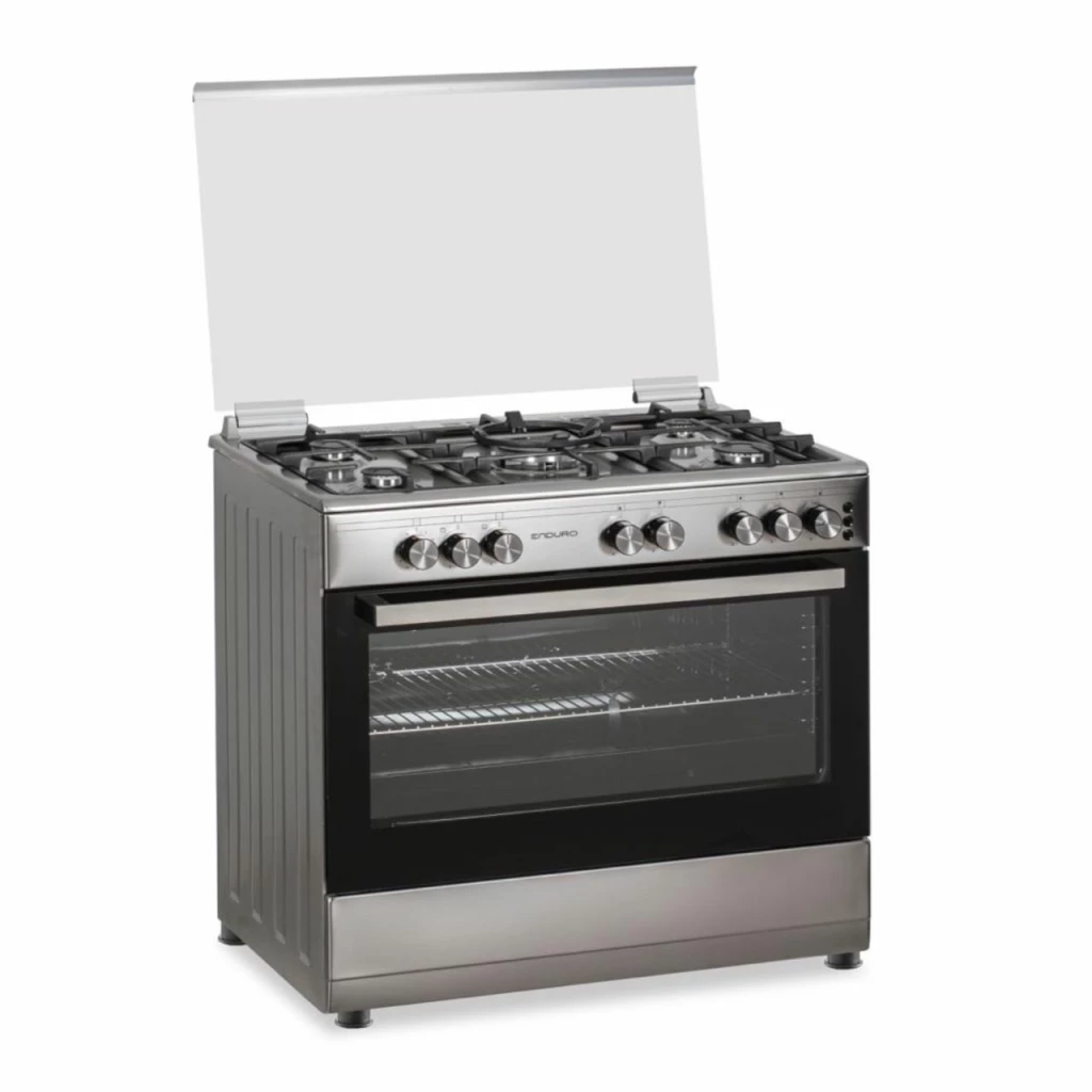 Cuisinière Enduro 5 Feux A Gaz 90×60 Inox