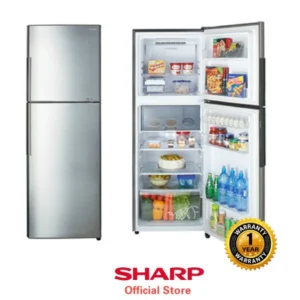 Refrigerateur Sharp 2 portes inverter silver