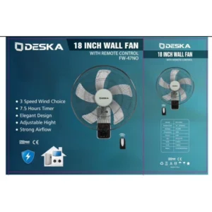 Ventilateur Deska Mural Avec Commande 18 Pouces