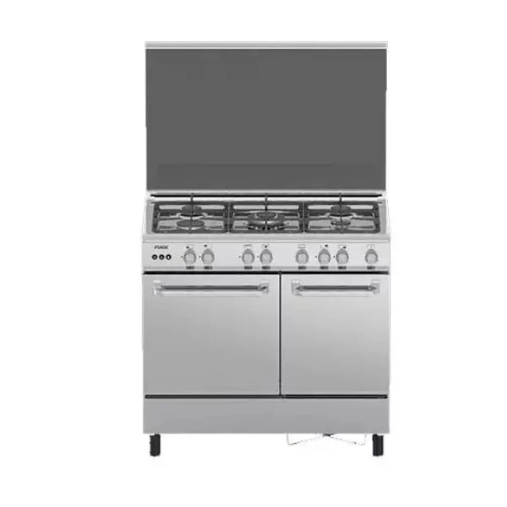 Cuisinière FINIX 5 feux 90×60 avec porte à bouteille – G95NEM (Gris)