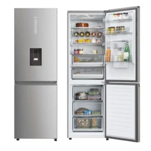 Réfrigérateur Haier HDPW5618DWPK – 350L, No Frost, Distributeur d’eau, 3 Tiroirs, Classe D – Gris