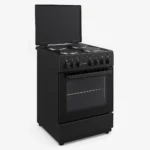 Cuisinière Enduro AFS6004EEBIT – 4 Feux Électriques + Four Ventilé Tourbo – 60×60 cm – Noir