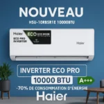 Climatiseur mural Haier Inverter Eco Pro 10000 BTU – HSU-10RBSR1E
