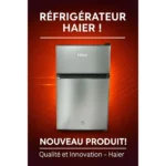 Réfrigérateur Haier Bar 2 Portes 125L – HRD125FNFM