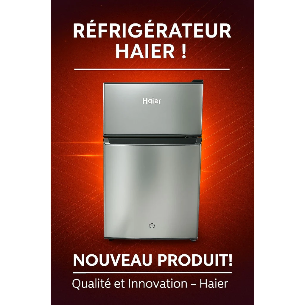 Réfrigérateur Haier Bar 2 Portes 125L – HRD125FNFM