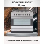 Cuisinière Haier HOR90S9MSX1 – 5 feux à gaz – Inox Premium