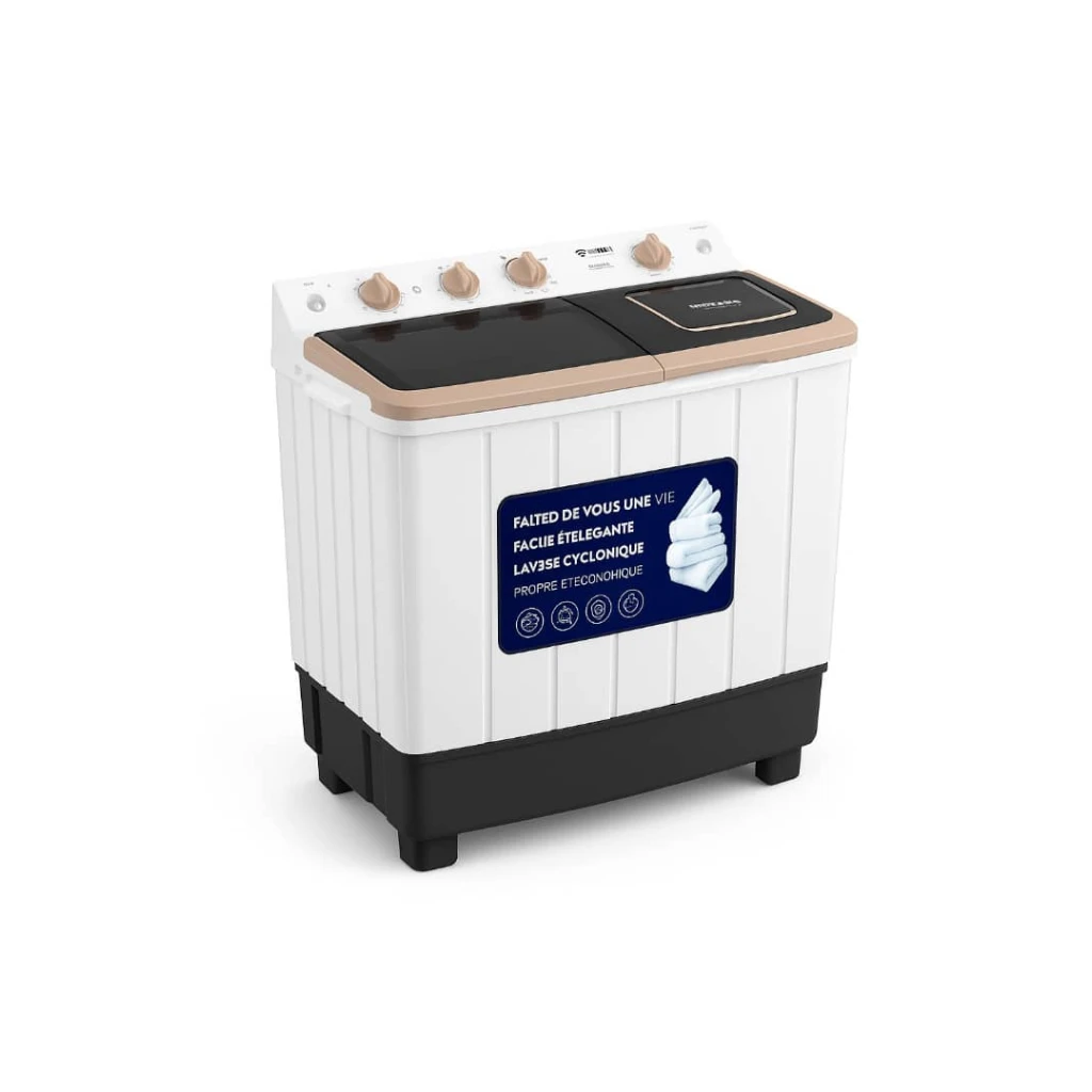 Machine à Laver Smart Technology 12Kg Semi-Automatique – STMLS-12H – Blanc