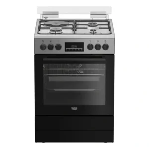 Cuisinière BEKO FBE63320XDL – Cuisinière Mixte 60 cm 3 Feux Gaz + 1 Plaque Électrique
