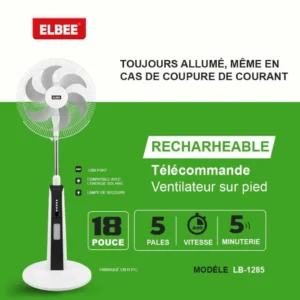 Ventilateur sur pied ELBEE LB-1285