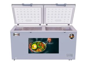 Congélateur Elactron horizontal double portes 750 Litres Silver
