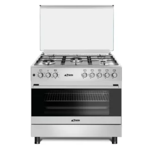 Cuisinière Astech dimension 90×60 5 Feux Full Option Ventilo + Four Elect CK97MS