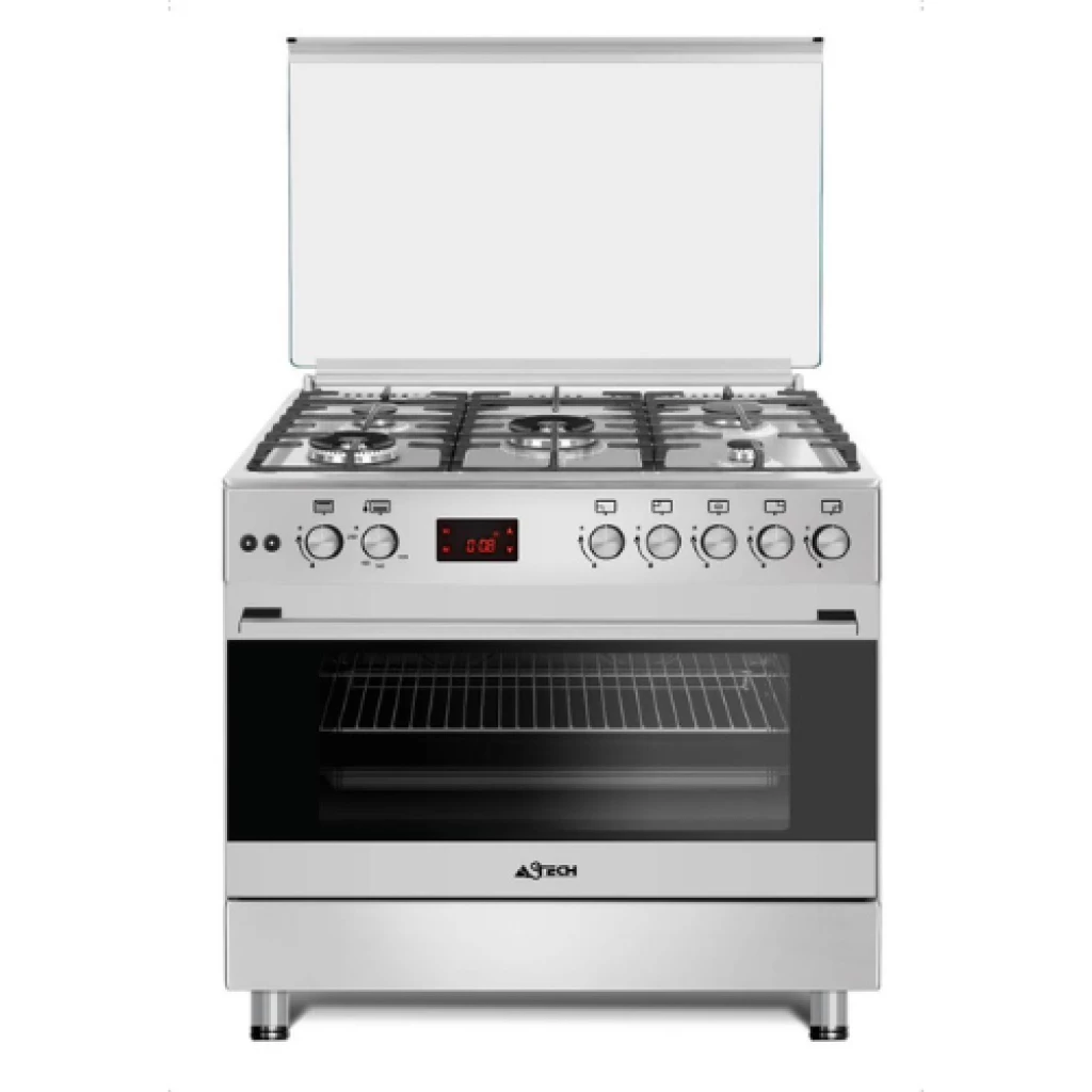 Cuisinière Astech dimension 90×60 5 Feux Full Option Ventilo + Ecran CK96MS