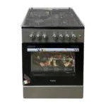 Cuisinière Haier HCR2031EESB – 4 Feux (3 Gaz + 1 Électrique) + Four Électrique – 60×60 cm – Gris Noir